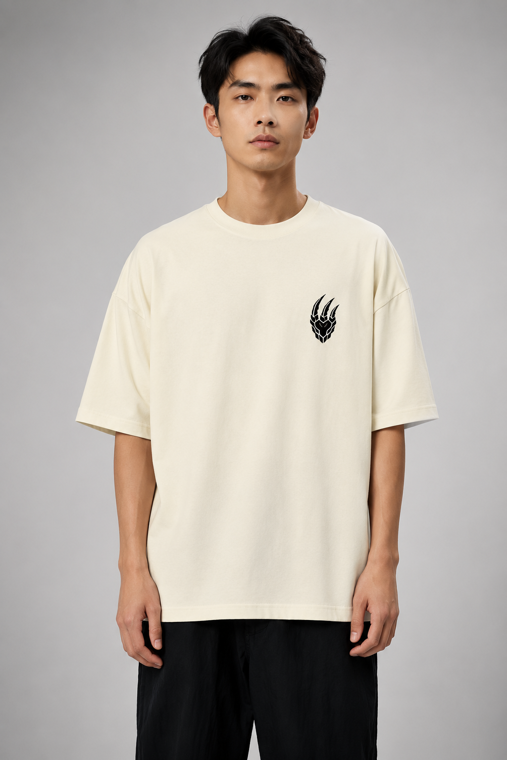 SPIRIT OF THE SHADOW Oversized Streetwear Tee (Off-White)