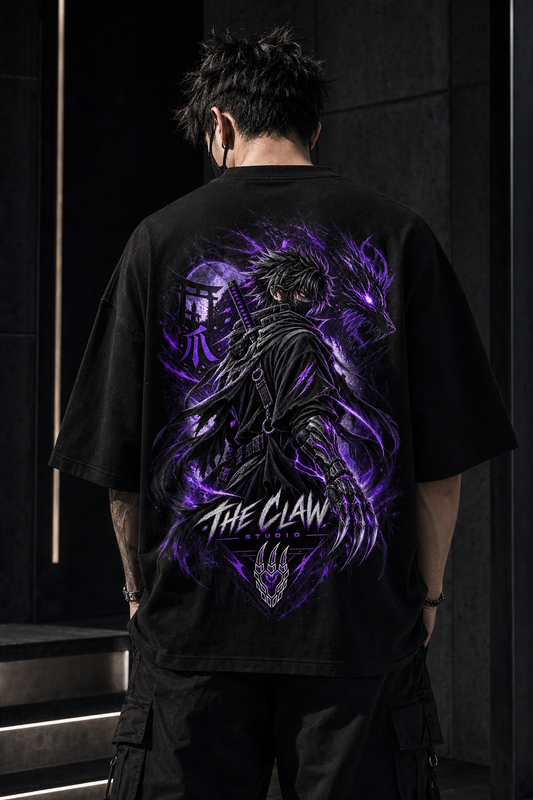 SHADOW SAMURAI Oversized Streetwear Tee (Black)