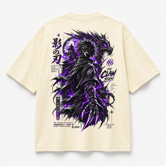 SPIRIT OF THE SHADOW Oversized Streetwear Tee (Off-White)