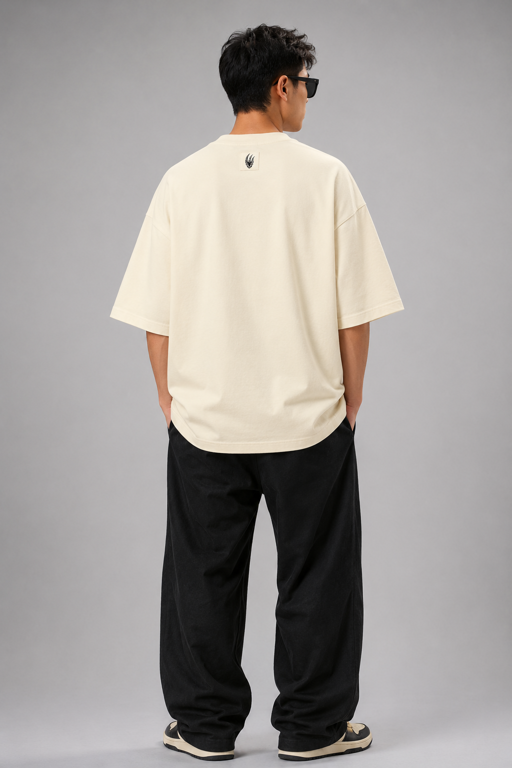 Void Gaze - Oversized Streetwear Tee (Off-White)